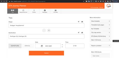 Public Transport Guide for the Stuttgart VVS Network 11