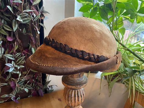 Amadou Mushroom Leather Hat - Etsy