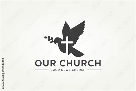 Church logo sign modern vector graphic abstract Stock Vector | Adobe Stock