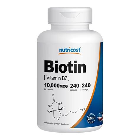 Nutricost Biotin 10 Mg 240 Capsules Super Supplement