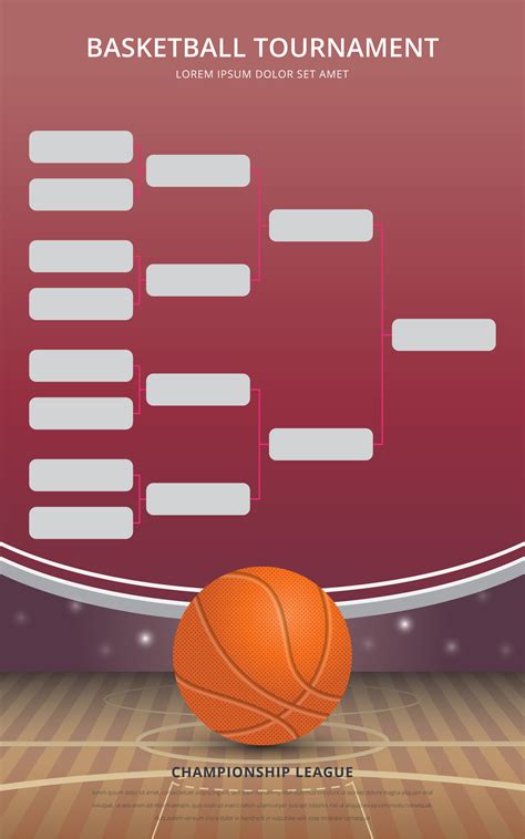 Basketball Tournament Bracket Poster Template 193241 Vector Art at Vecteezy