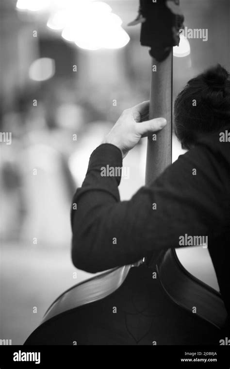 Playing Double Bass Black And White Stock Photos Images Alamy