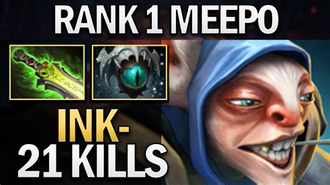 RANK 1 MEEPO WITH 21 KILLS 1000 XPM BY INK DOTA 2 GAMEPLAY YouTube