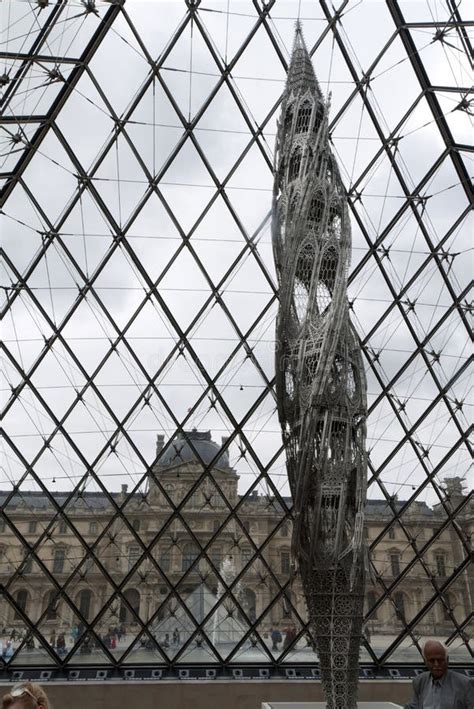 The Pyramid of the Louvre Museum, Inside Editorial Image - Image of ceiling, figure: 181707120