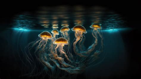 Jellyfish Underwater K K Wallpaper Pc Desktop