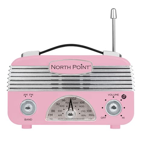 North Point® AM/FM Vintage Radio - Pink