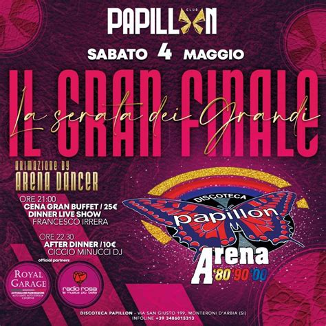 Il Gran Finale Di Arena Papillon Con I Ritmi Anni 80 90 Sabato 4