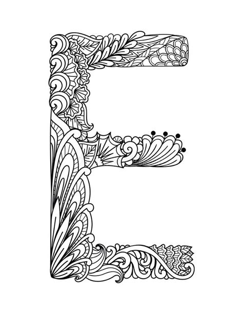 Mandala With Letter K For Coloring Vector Decorative Zentangle Stock