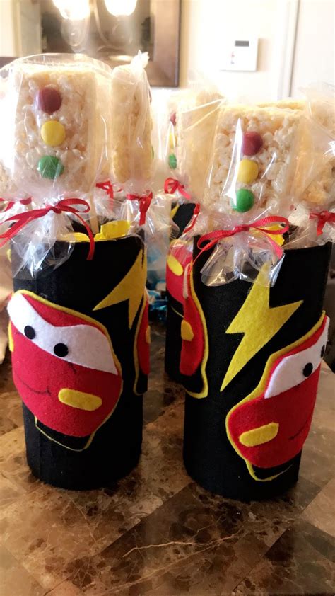 Lightning Mcqueen Felt Centerpieces For A Disney Cars Themed Birthday