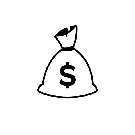 Money bag icon isolated on white background. 25560773 Vector Art at ...