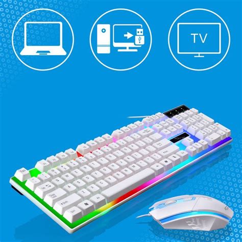 New G Keyboard Wired Usb Gaming Mouse Flexible Polychromatic Led