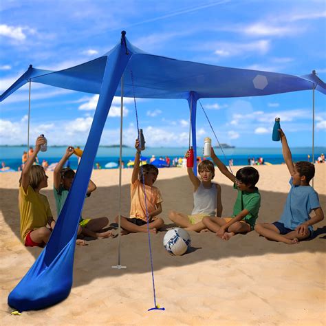 Beach Canopy Tent Sun Shade X Ft Beach Shade Canopy Upf Beach