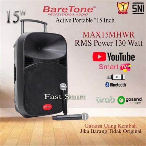 Jual Speaker Portable Baretone Max15mhwr Original 15 Inch Tws Bluetooth