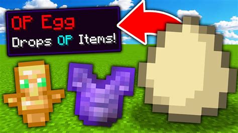 Minecraft But Eggs Drop OP Items YouTube