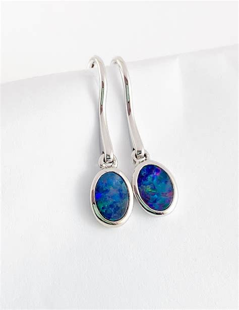 Opal Earrings Doe Boulder Opal Mines Australia