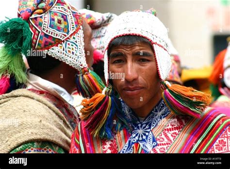 Portrait of a Man from Peru in Traditional Clothes Stock Photo: 5914754 ...