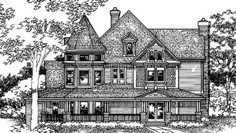 Victorian Style House Plan - 5 Beds 5.5 Baths 4898 Sq/Ft Plan #320-414 ...