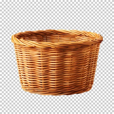 Cesta De Vime Png Isolada Em Fundo Transparente Psd Premium