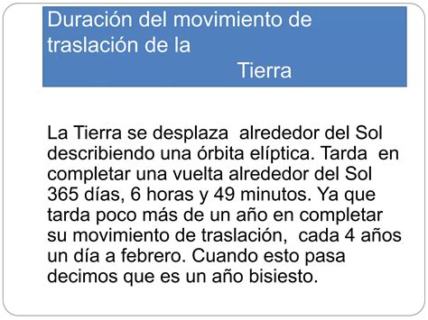 El movimiento de traslación de la tierra PPT