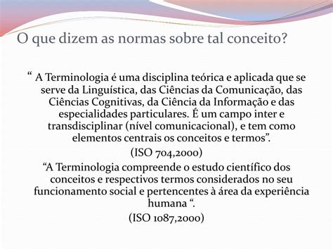 PPT Linguística Documentária e Terminologia conceitos principais