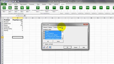 How To Generate A Pareto Plot In XLSTAT YouTube