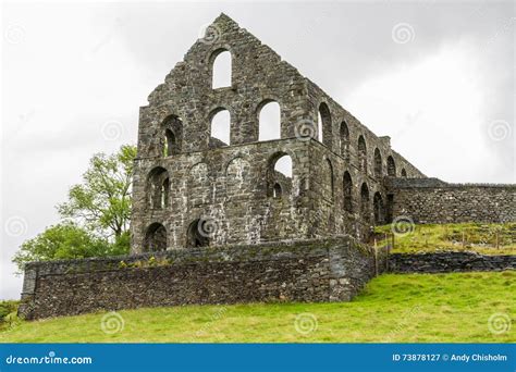 Molen Van De Ponty Pandy De Niet Meer Gebruikte Lei, Noord-Wales, Het UK Stock Afbeelding ...