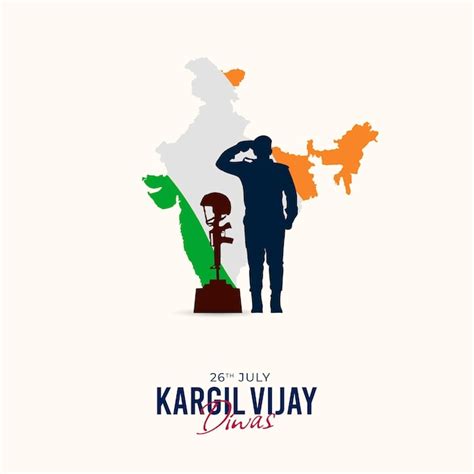 Premium Vector Th July Kargil Vijay Diwas Design Concept With