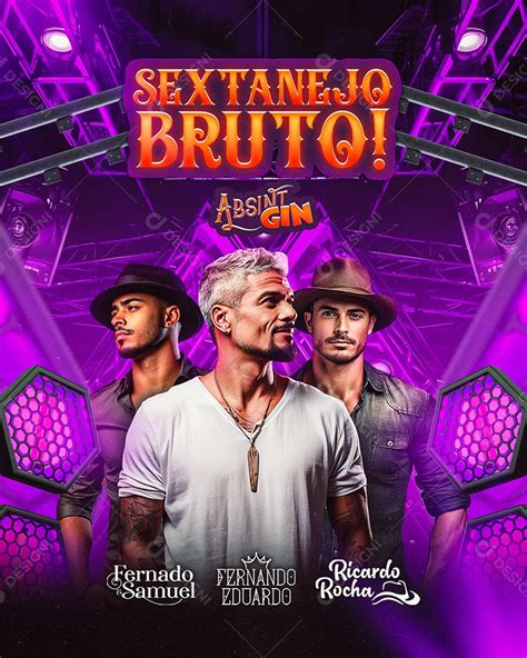 Flyer Sextanejo Bruto Absint GIn Fernando Samuel Fernando Eduardo