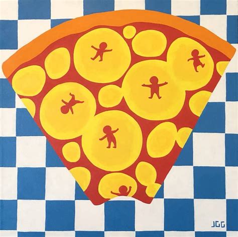 Cheese Pizza Slice Painting By Geoffrey Golson Saatchi Art