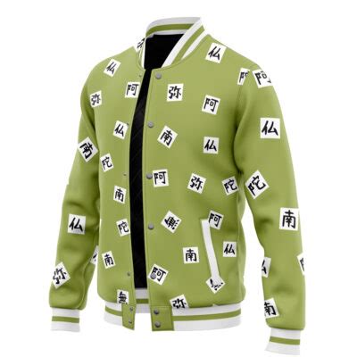 Gyomei Himejima Pattern Demon Slayer Varsity Jacket Anime Ape