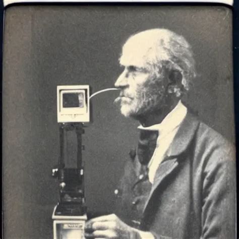 Old Polaroid Depicting A Scientist From The 1 9 Th Stable Diffusion