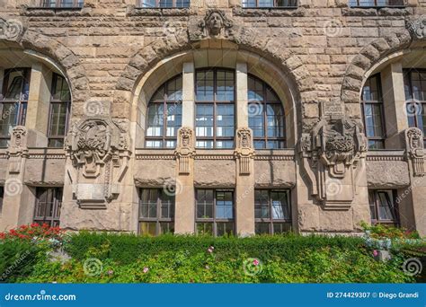 Charlottenburg Town Hall Facade Details Berlin Germany Stock Image