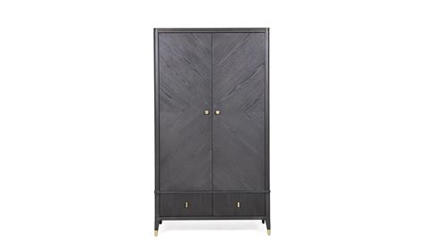 Leotta Ebony Door Drawer Wardrobe Grampian Furnishers