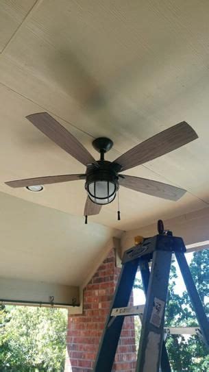 Hampton Bay Seaport In Indoor Outdoor Natural Iron Ceiling Fan With