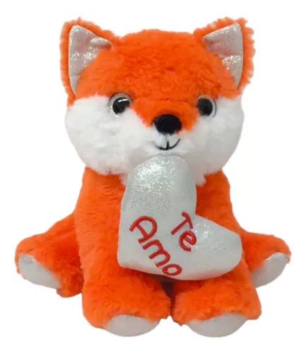 Peluche Zorro Con Corazón 19 Cm Phi Phi Toys Color Naranja MercadoLibre