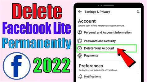 How To Delete Facebook Lite Account Permanently Facebook Lite