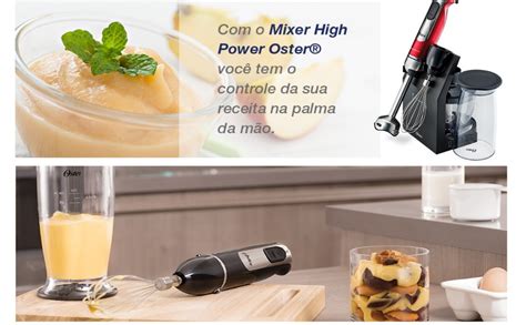 Mixer Oster Quadriblade High Power 220V Preto 800W FPSTHB2800