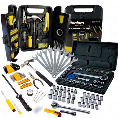 Melhor Kit De Ferramentas - Kit Jogo De Ferramentas 250 Peças Manuais Uso Geral Completo C/ Maleta ...
