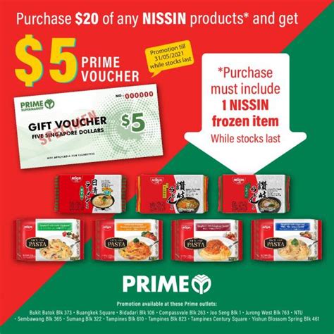 Prime Supermarket Nissin Products Free Gift Voucher Promotion Valid