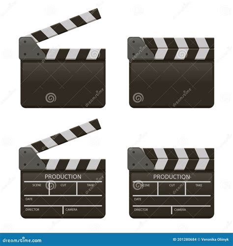 Movie Clap Board Film Open And Close Clappers Film Production