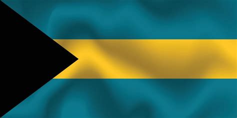 Flat Illustration of Bahamas flag. Bahamas national flag design ...