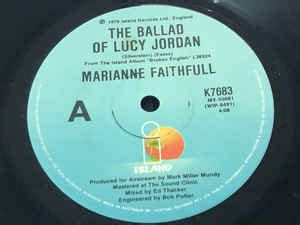 Marianne Faithfull - The Ballad Of Lucy Jordan (1979, Vinyl) | Discogs