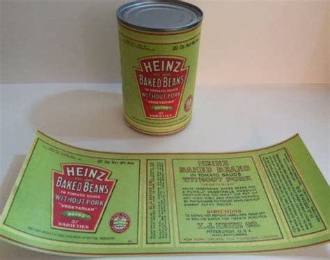 Heinz Baked Beans Can Label Frontline Rations