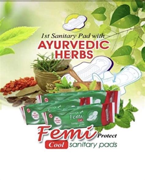 Rozatech Femi Cool Medicated Sanitary Pad With Ayurvedic Herbs Pain