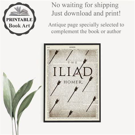 Printable 'the Iliad' Book Cover Art Prints Homers - Etsy