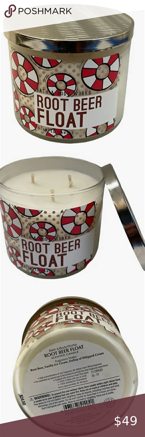 Bath Body Works Candle Root Beer Float 3 Wick 14 5 Oz Scented Candle