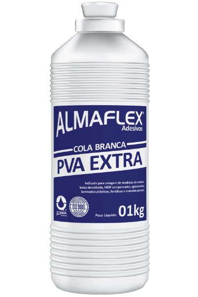 Cola Branca Pva Extra Forte 1Kg Almaflex Madecomp Casa E Marcenaria