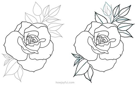 How To Draw A Rose Step By Step For Adults