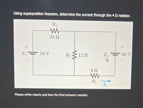 Solved Using Superposition Theorem Determine The Current Chegg