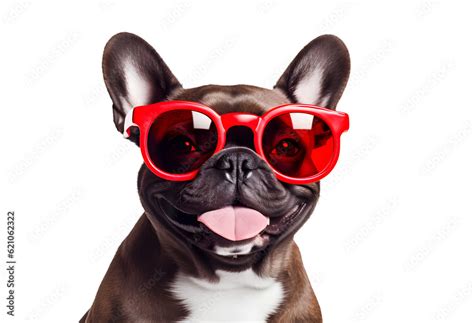 Funny dog wearing sunglasses on transparent background PNG Stock ...